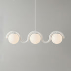 Uveta Linear Chandelier Red & Silver