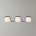 Uveta Linear Chandelier Red & Silver