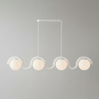 Uveta Linear Chandelier Red & Silver