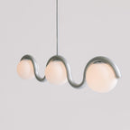Uveta Linear Chandelier Red & Silver