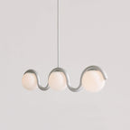 Uveta Linear Chandelier Red & Silver