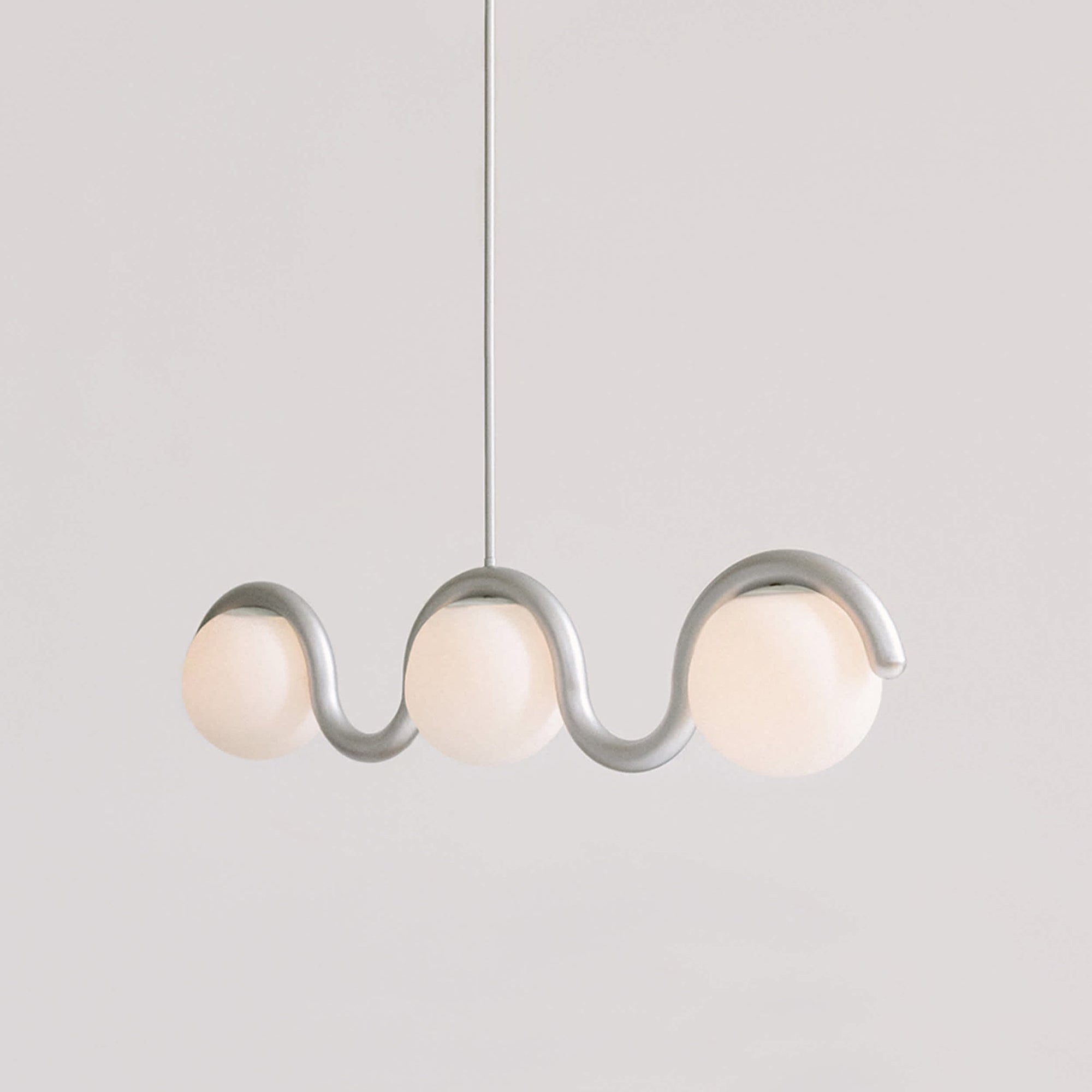 Uveta Linear Chandelier Red & Silver
