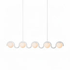 Uveta Linear Chandelier Red & Silver