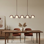 Uveta Linear Chandelier Red & Silver