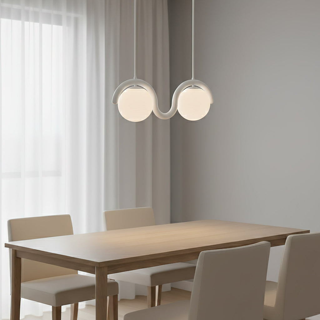 Uveta Linear Chandelier Red & Silver