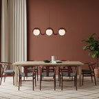 Uveta Linear Chandelier Red & Silver