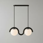 Uveta Linear Chandelier Red & Silver