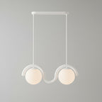 Uveta Linear Chandelier Red & Silver