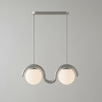 Uveta Linear Chandelier Red & Silver