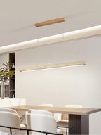 Imiror Minimalist Travertine Linear Pendant Light