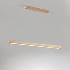 Imiror Minimalist Travertine Linear Pendant Light