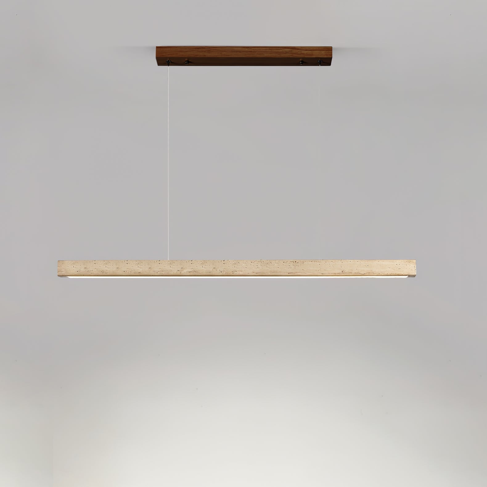 Imiror Minimalist Travertine Linear Pendant Light
