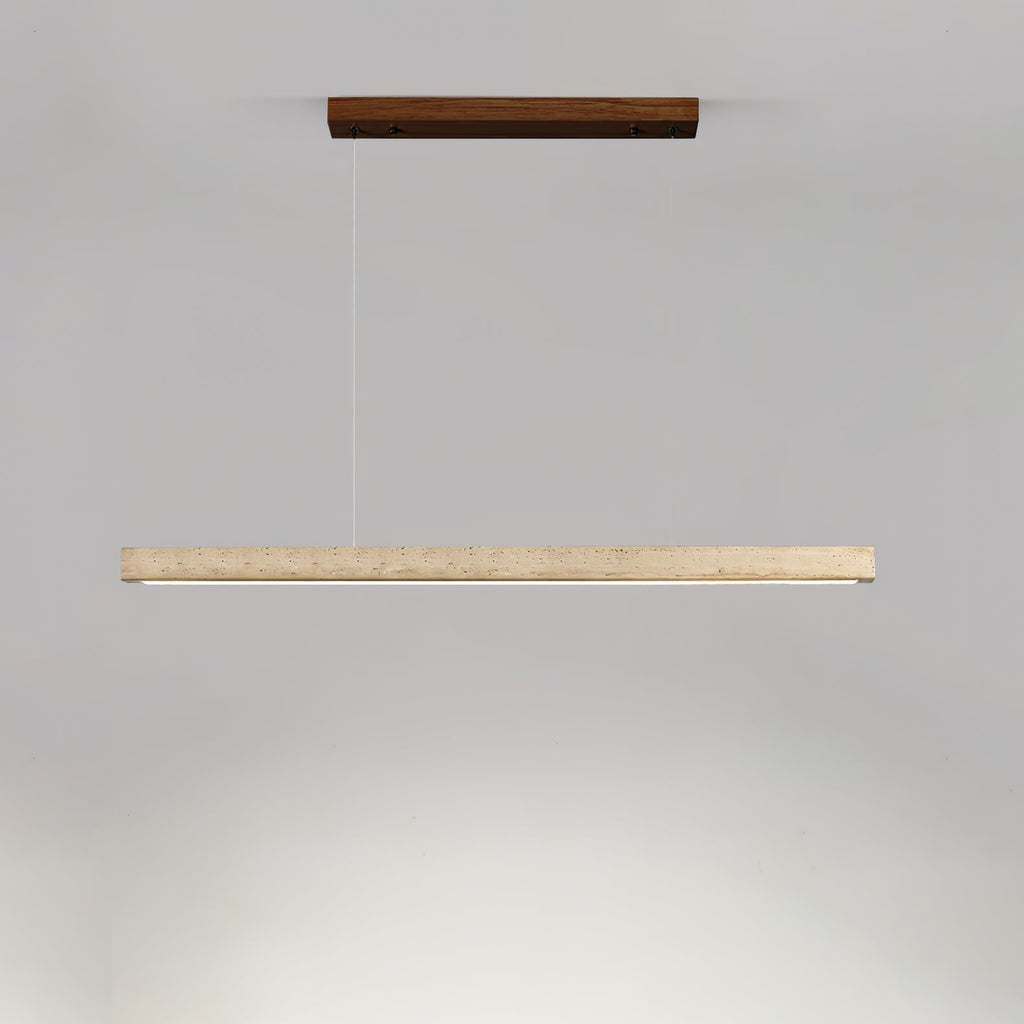 Imiror Minimalist Travertine Linear Pendant
