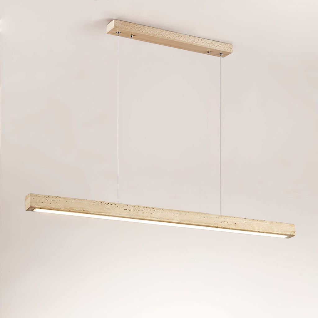 Imiror Minimalist Travertine Linear Pendant Light