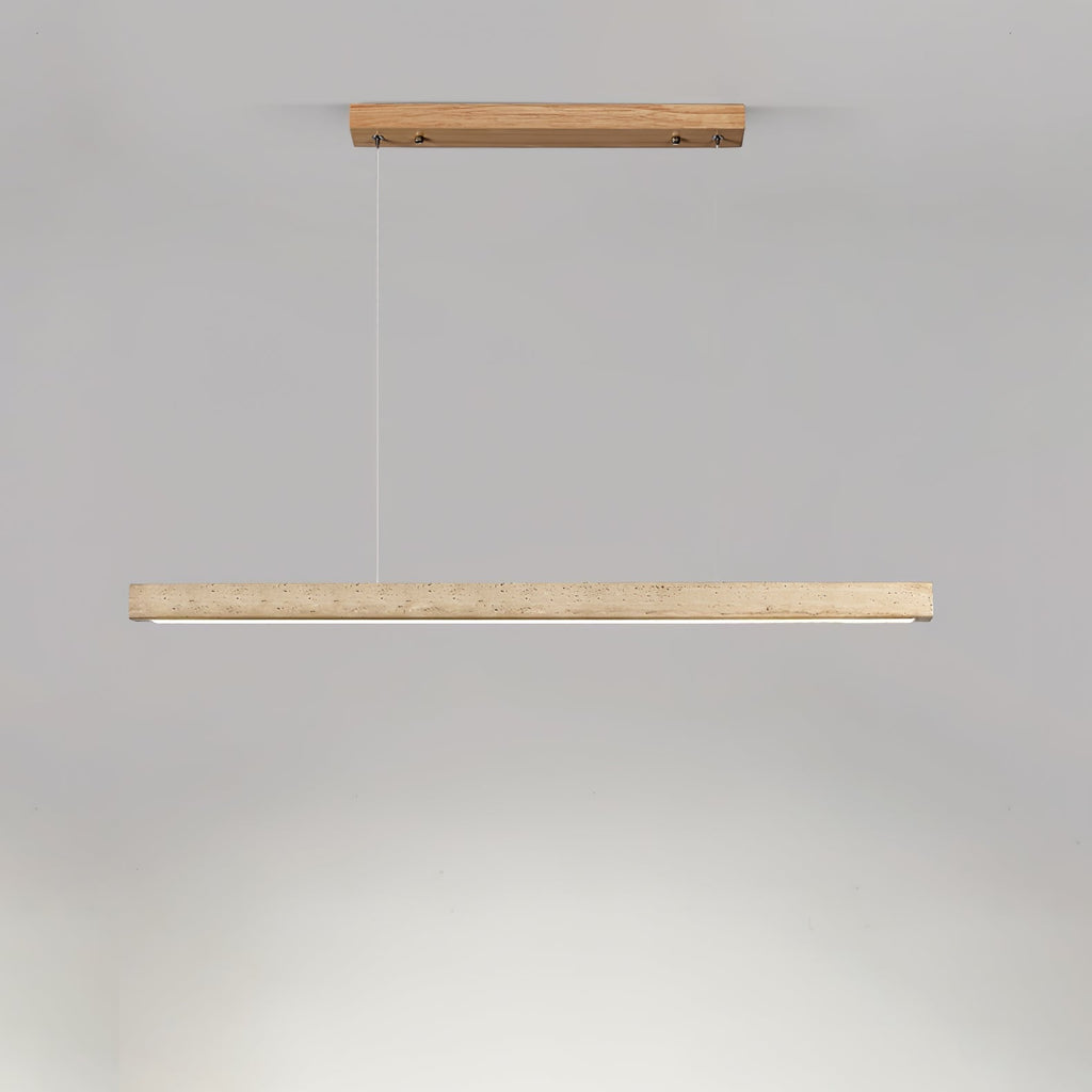 Imiror Minimalist Travertine Linear Pendant Light