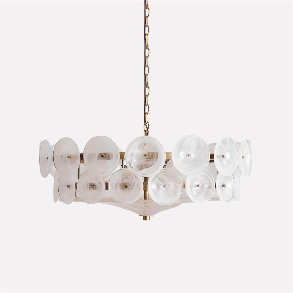 Modern Amber Glass Chandelier