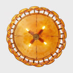 Modern Amber Glass Chandelier