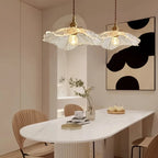Dennehy Lotus Retro Glass Pendant Light