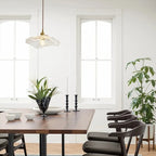 Dennehy Lotus Retro Glass Pendant Light