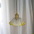 Dennehy Lotus Retro Glass Pendant Light