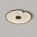 Solara Lotus Leaf Ceiling Light with Wood Finish