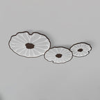 Solara Lotus Leaf Ceiling Light with Wood Finish