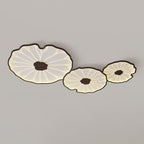 Solara Lotus Leaf Ceiling Light with Wood Finish