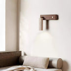 Ornoria Cylindrical Wall Sconce in Travertine