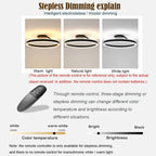 Solen Modern Circle Flush Mount Ceiling Light, Black & White