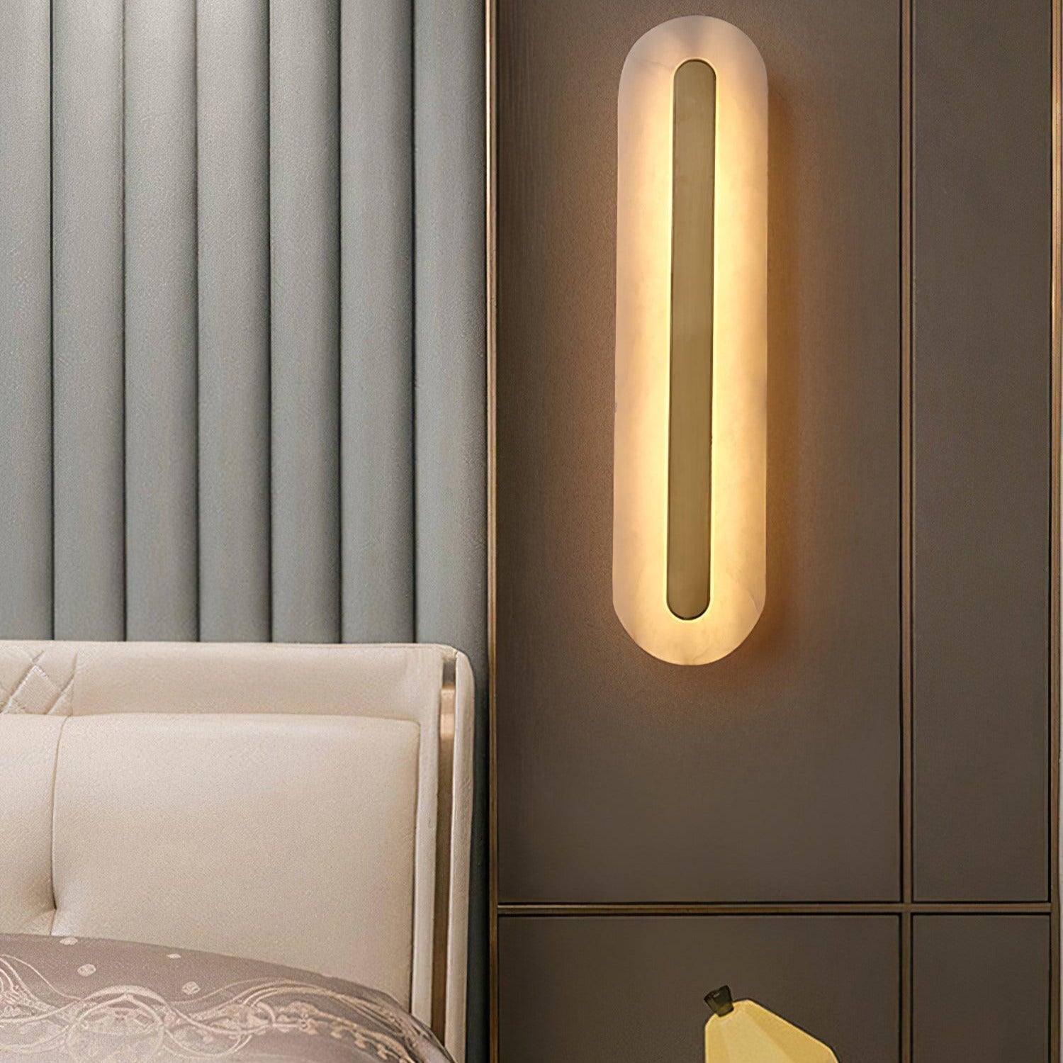 Hurn Alabaster Rounded Wall Lamp