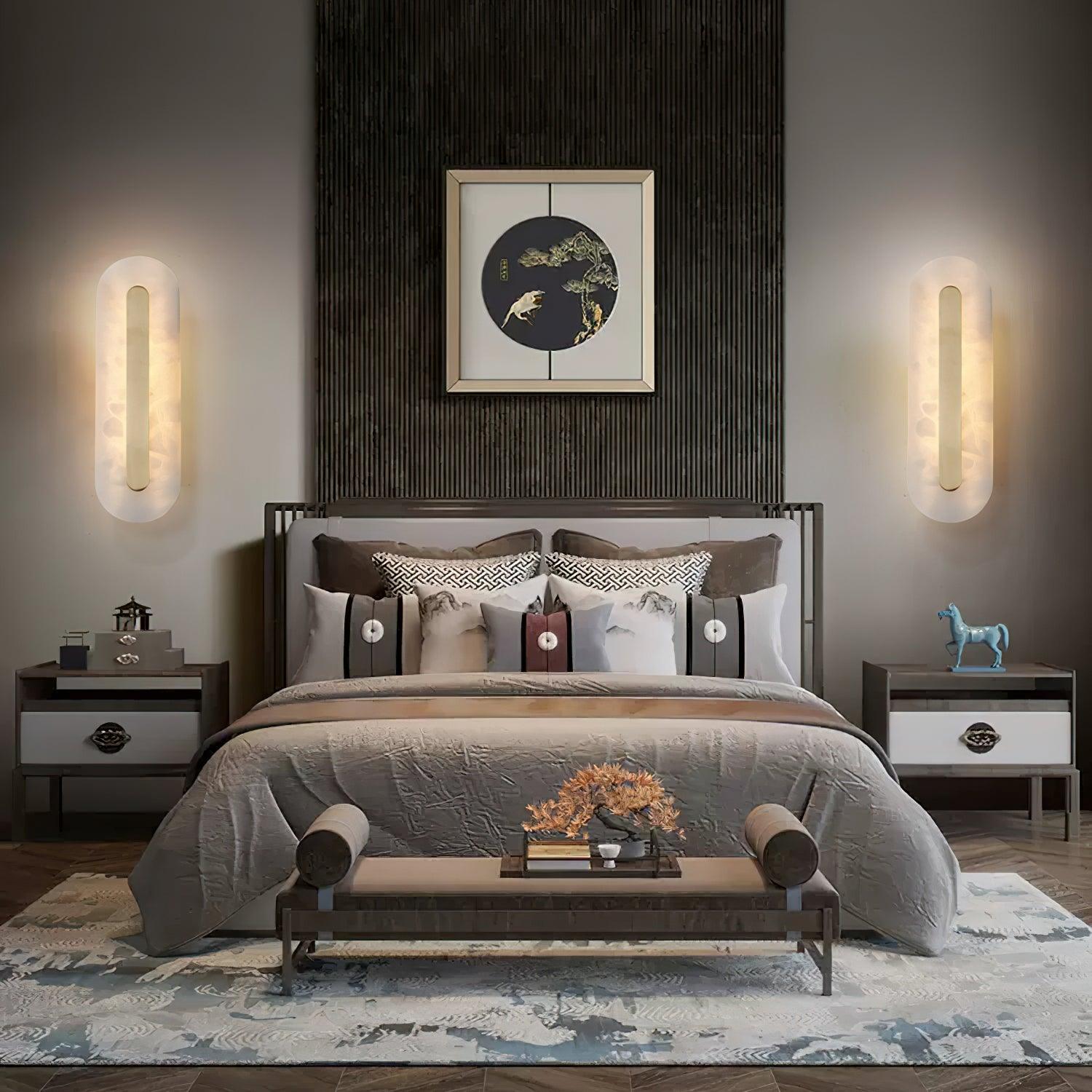 Hurn Alabaster Rounded Wall Lamp
