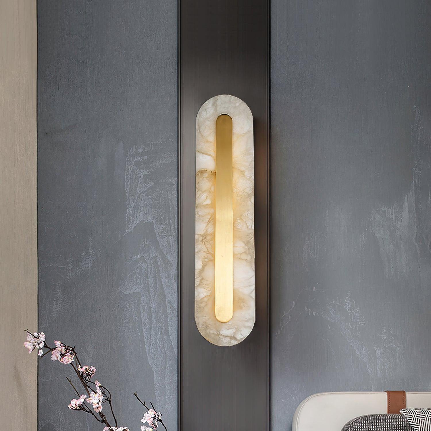Hurn Alabaster Rounded Wall Lamp