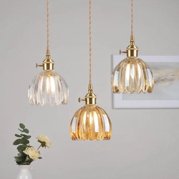 Marlee Petite Glass Flower Pendant Light