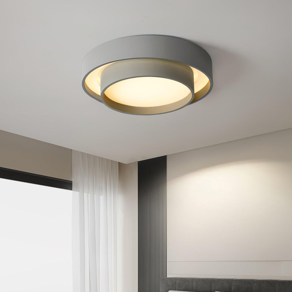 Double Layer Cylinder Modern Ceiling Lamp