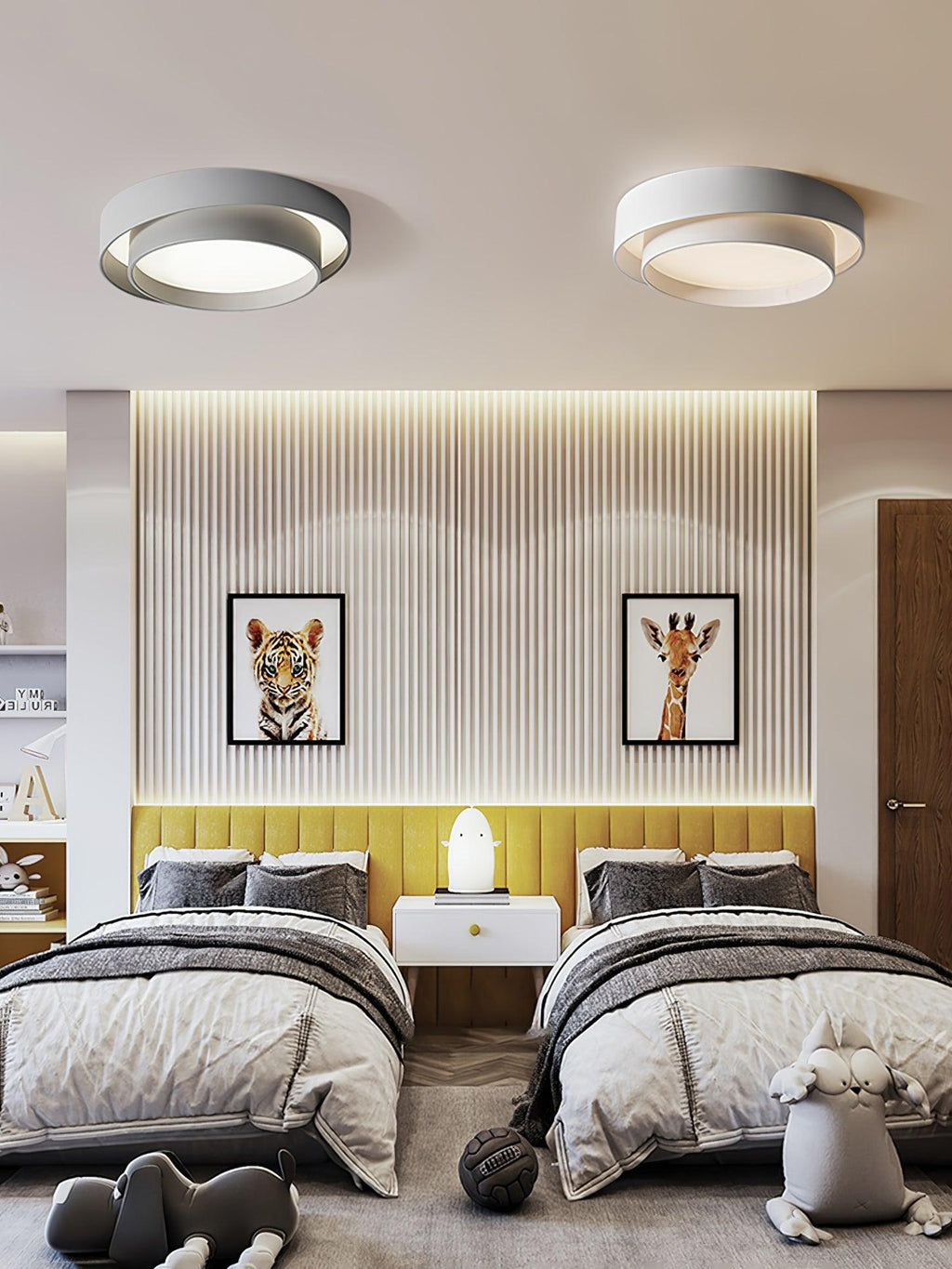Double Layer Cylinder Modern Ceiling Lamp