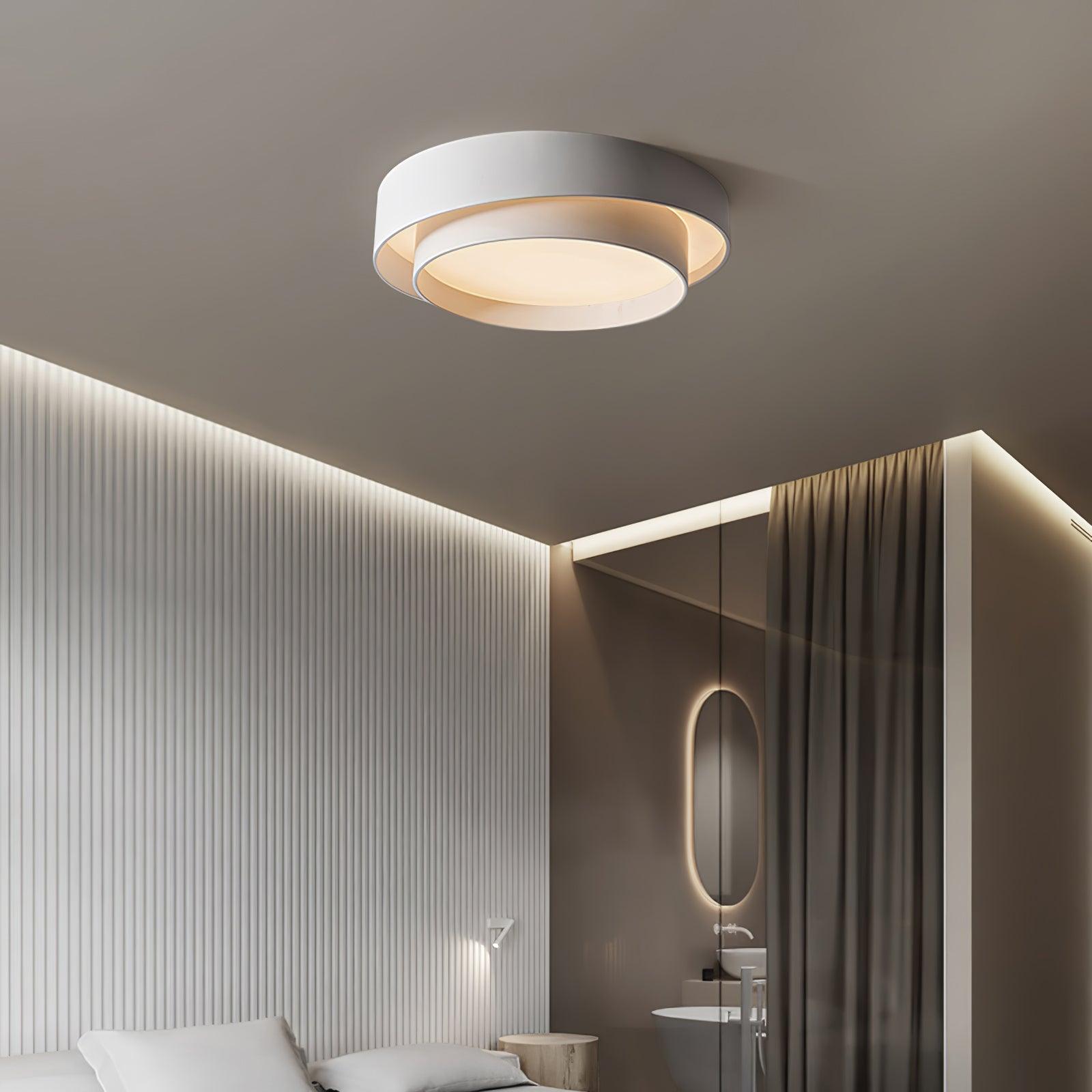 Double Layer Cylinder Modern Ceiling Lamp