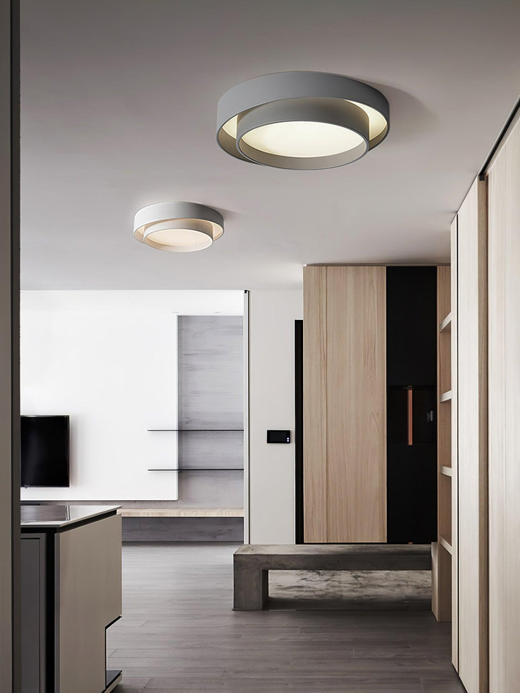 Double Layer Cylinder Modern Ceiling Lamp