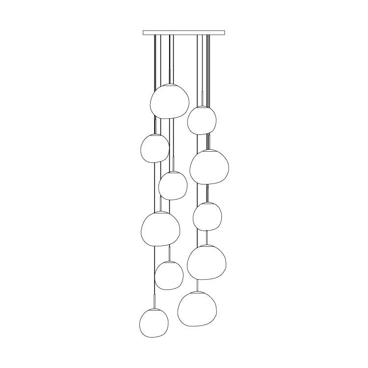 Valentina Pendant Light Irregular Sculptural