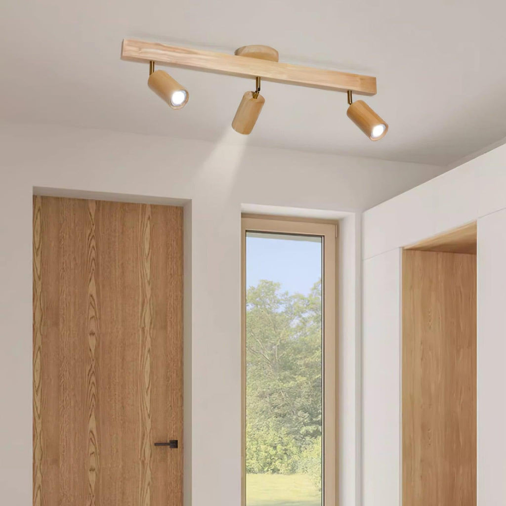 Veril Track Lighting Spotlight Wood