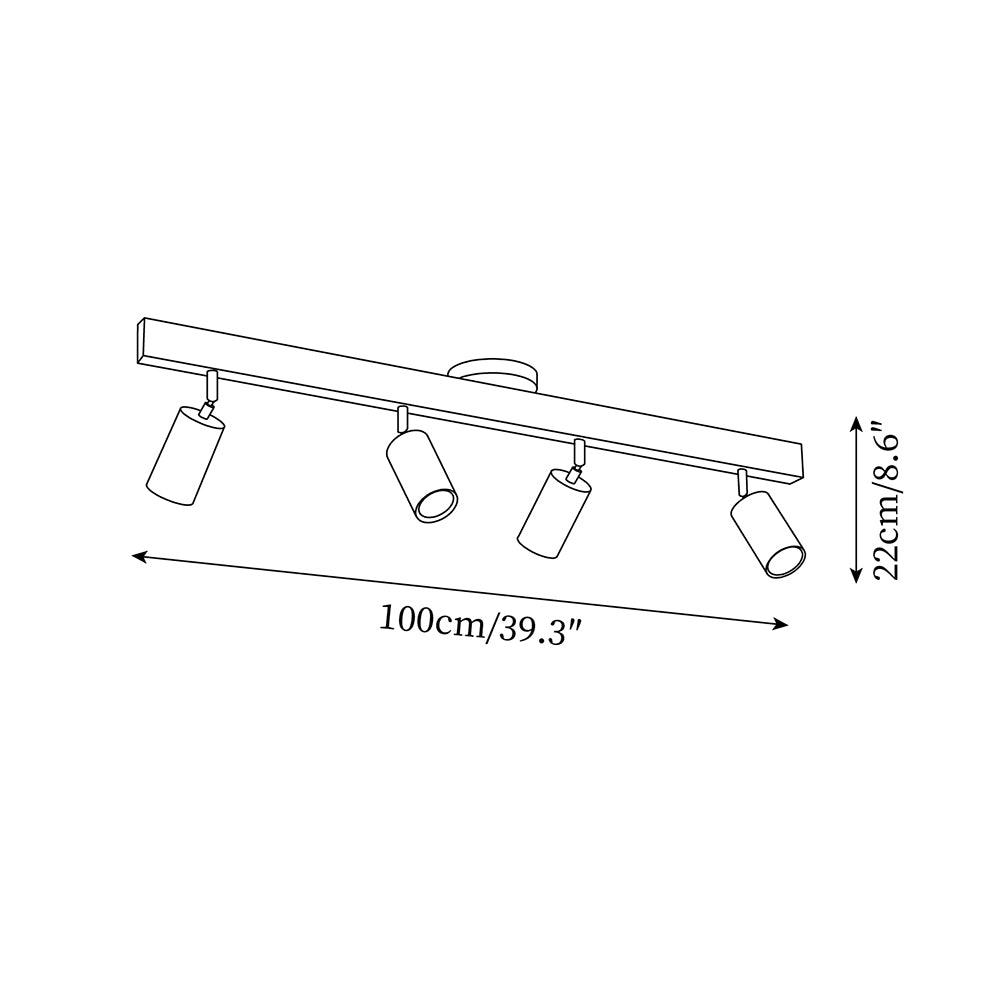 Veril Track Lighting Spotlight Wood
