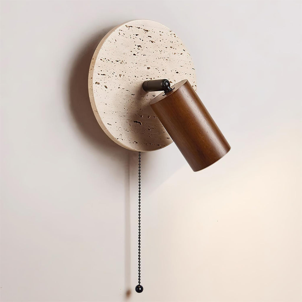 Evzoryra Wall Lamp Disc Swing in Travertine
