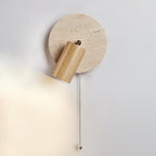 Evzoryra Wall Lamp Disc Swing in Travertine