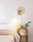 Evzoryra Wall Lamp Disc Swing in Travertine