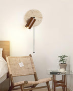 Evzoryra Wall Lamp Disc Swing in Travertine