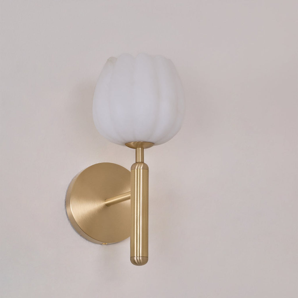 Ralin Alabaster Flowers Wall Lamp