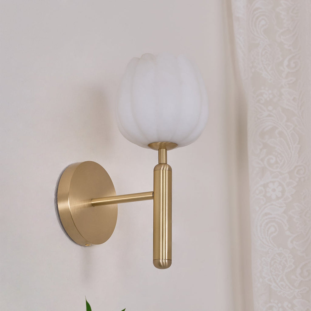 Ralin Alabaster Flowers Wall Lamp