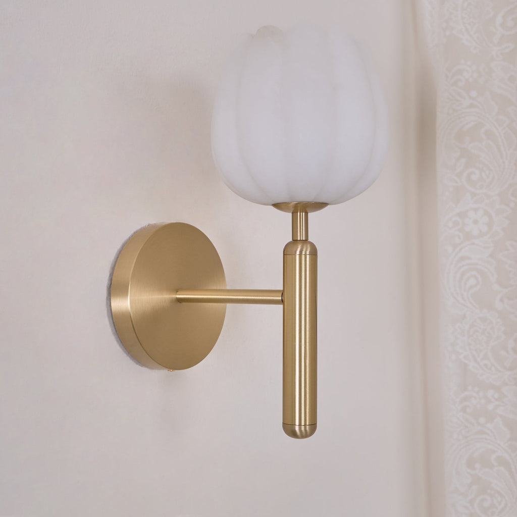 Ralin Alabaster Flowers Wall Lamp