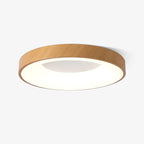Eliriel Round Minimalist Ceiling Lamp in Wood