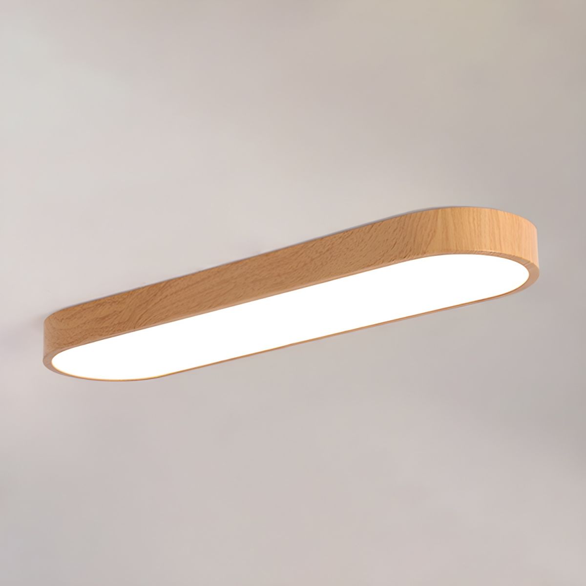 Eliriel Round Minimalist Ceiling Lamp in Wood
