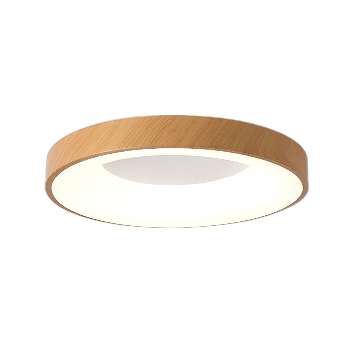 Eliriel Round Minimalist Ceiling Lamp in Wood
